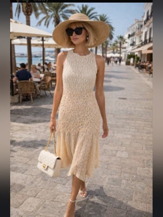 Zara Dresses & Skirts - Zara Gathered Lace Midi Dress Is